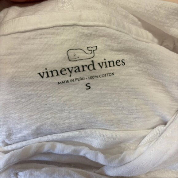 Vinyard Vines Women's Small White Long Sleeve T Shirt With Hood Size Small #250 - Picture 8 of 8